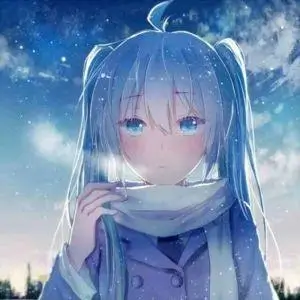 留言者头像，高原雪山线描插画